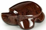 Polished Cinnamon (Mahogany) Obsidian Turtle - Oregon #331581-1
